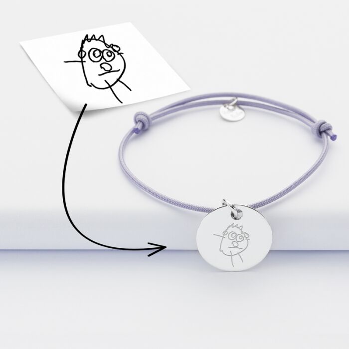 Personalised engraved silver medallion sleeper bracelet 19mm tutorial