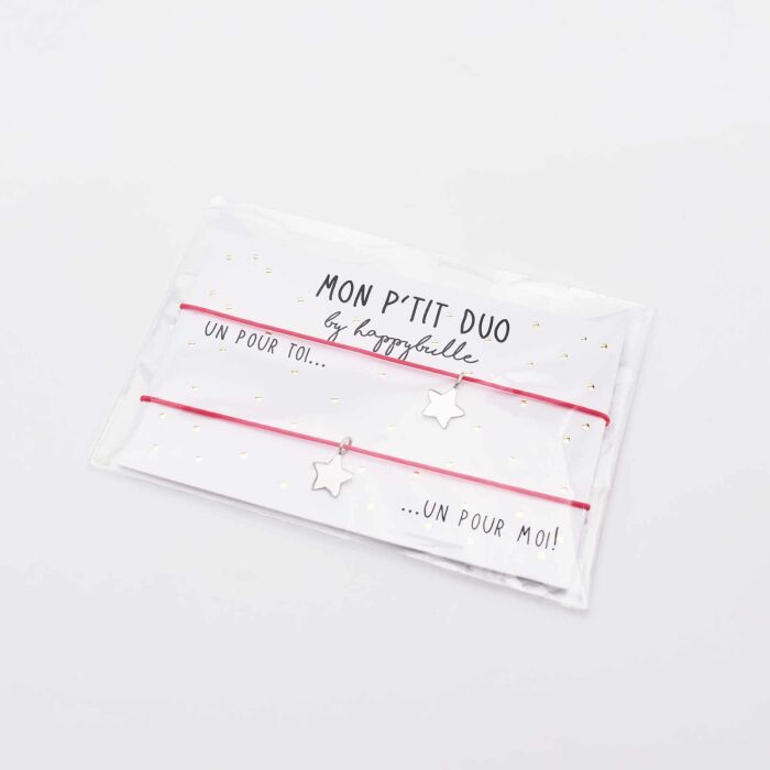 Duo de bracelets argent "Petite étoile" - emballage