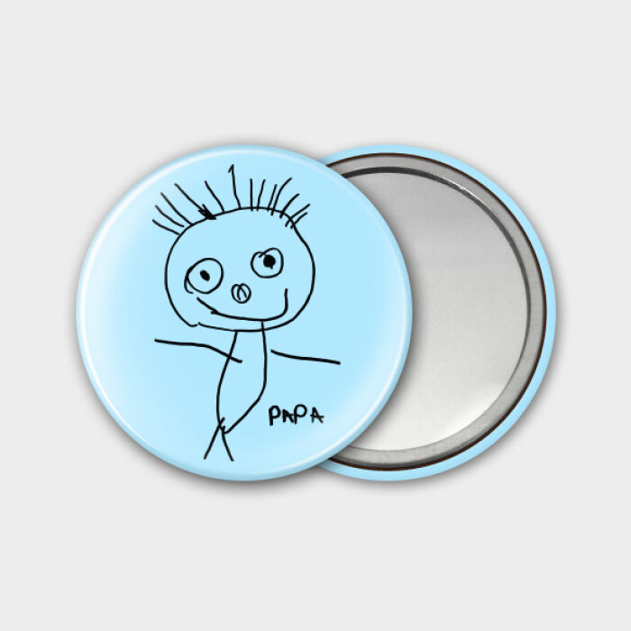 Miroir de poche personnalisé 56mm - dessin