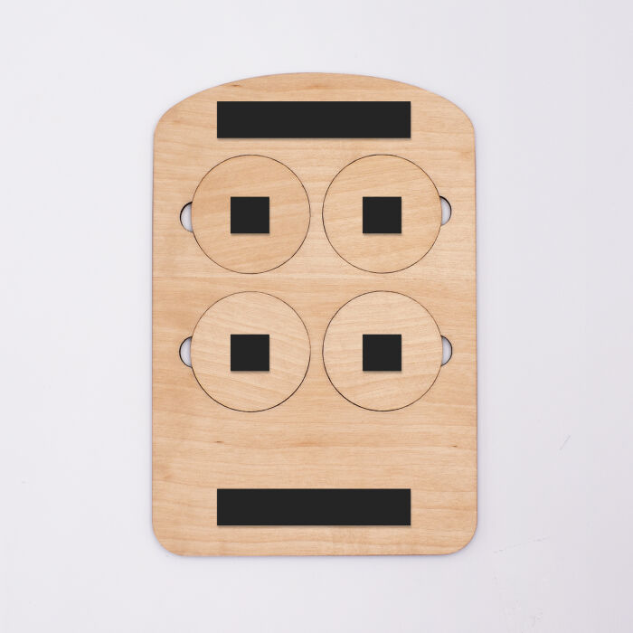 Planche "réserve de bisous" personnalisée bois gravé 15x10 cm - bandes aimantées