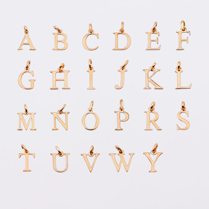 Bracelet personnalisé jonc plaqué or médaille initiale 14 mm