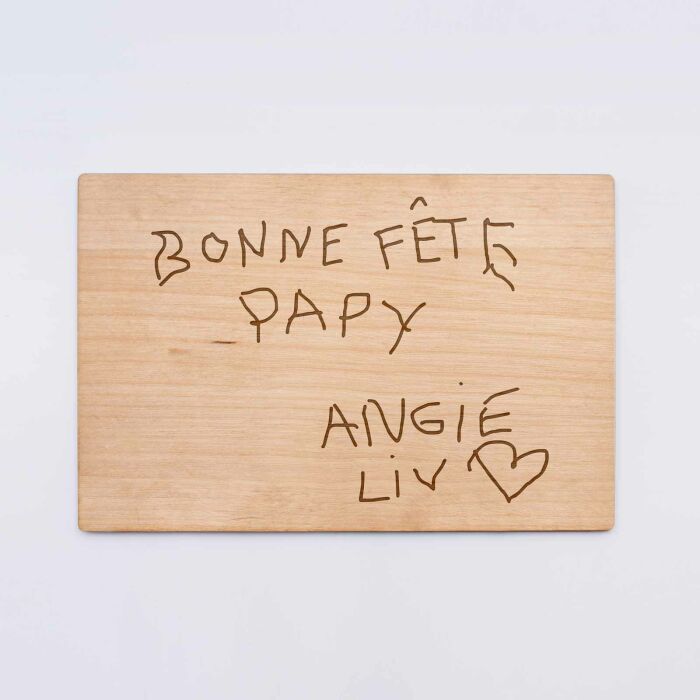 Cadre personnalisé bois gravé 15x10 cm avec support