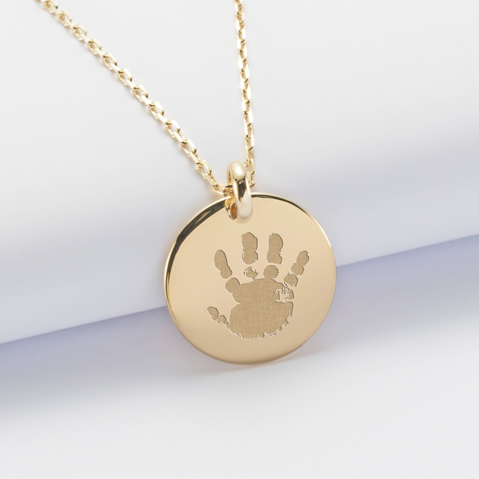 Collar Medallón Salomón Protección Acero Inoxidable Dorado | Meses Sin