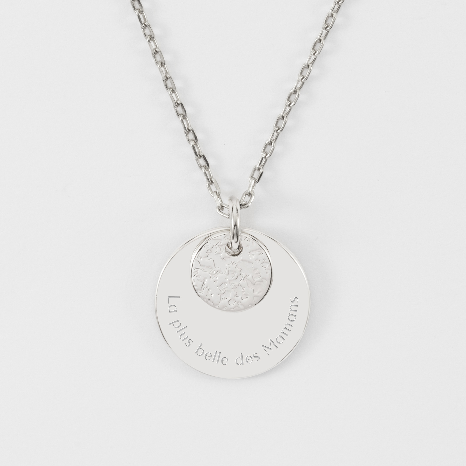 Collier Inaya - Double rangs - Médailles martelées - Argent 925