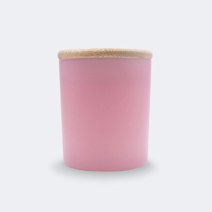 Bougie parfumée personnalisé couvercle bois gravé - rose