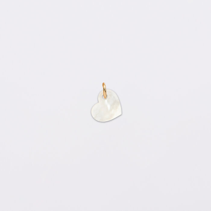 Breloque nacre plaqué or 10 mm