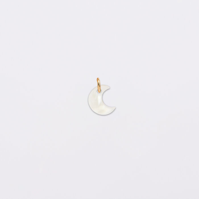 Breloque nacre plaqué or 10 mm