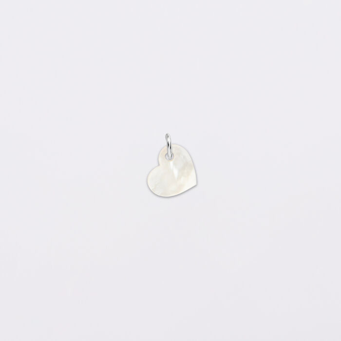 Breloque nacre argent 10 mm