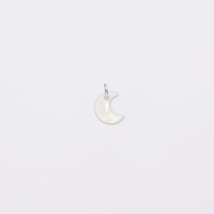 Breloque nacre argent 10 mm