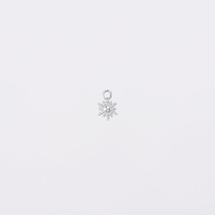 Breloque étoile brillante argent 6 mm