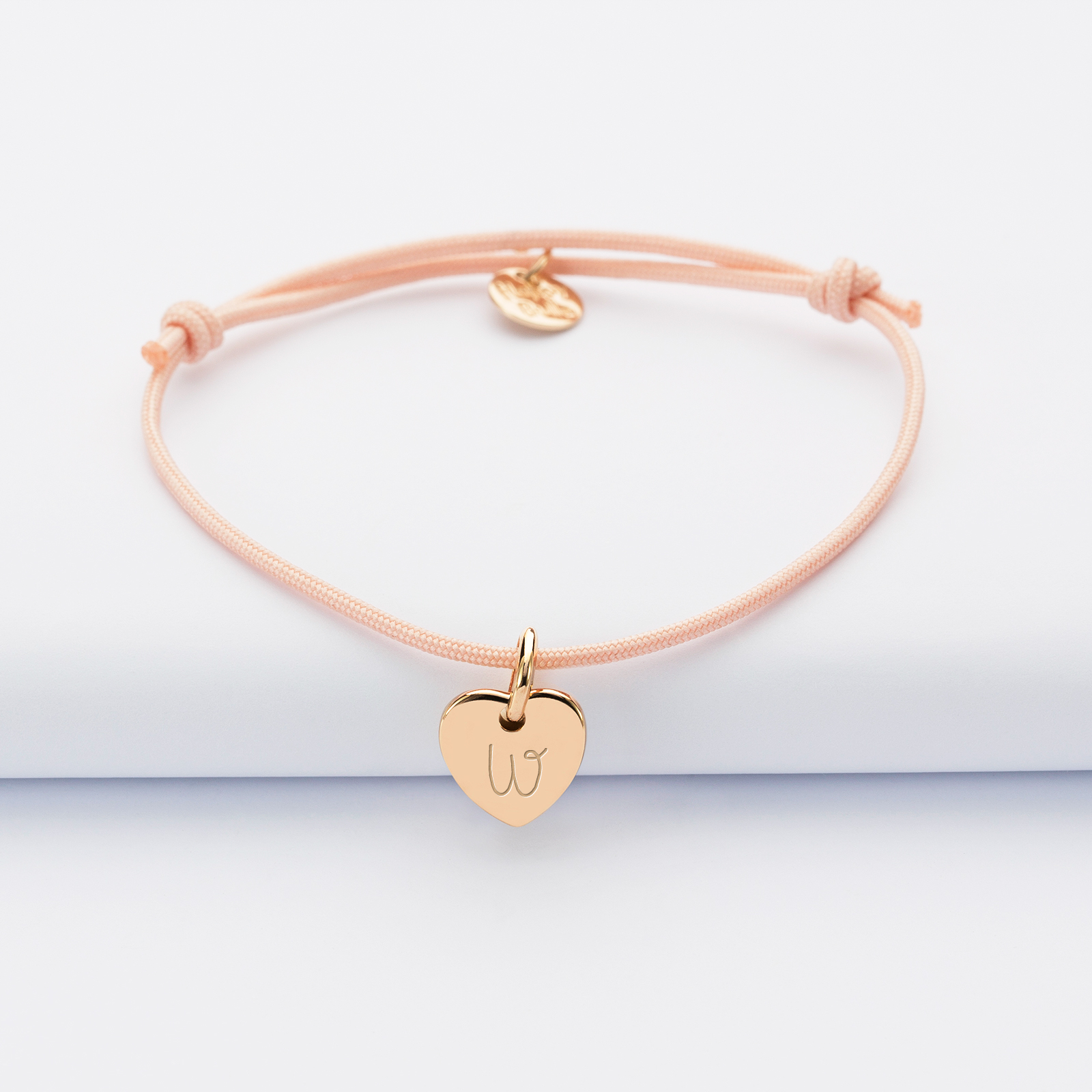 Bracelet Cœur Et Lettres Plaqué Or 14K - Personnalisable 2 Lettres, Cadeau Femme, Petite Amie, épouse