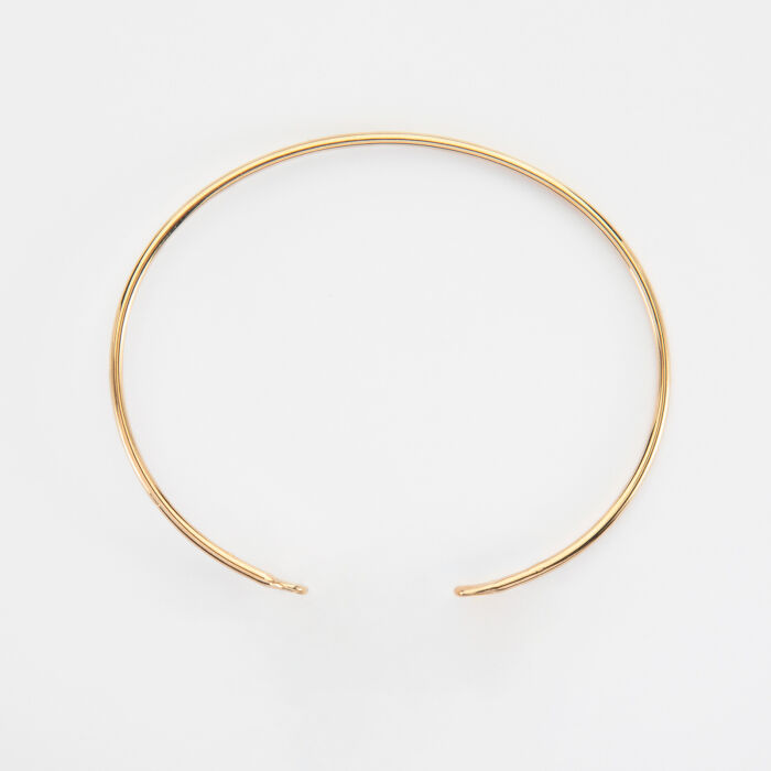 Bracelet jonc plaqué or ouvert à plat