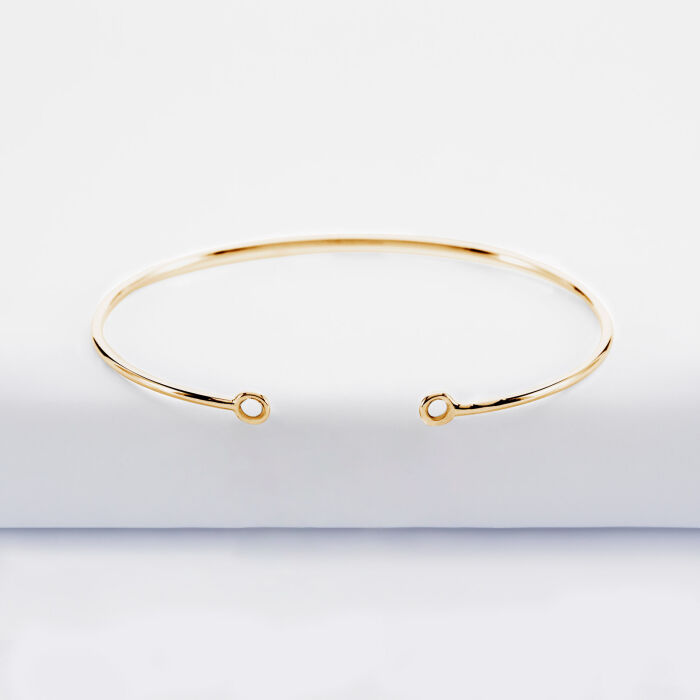 Bracelet jonc plaqué or ouvert