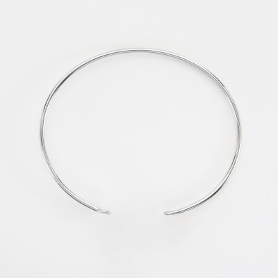 Bracelet jonc argent ouvert à plat