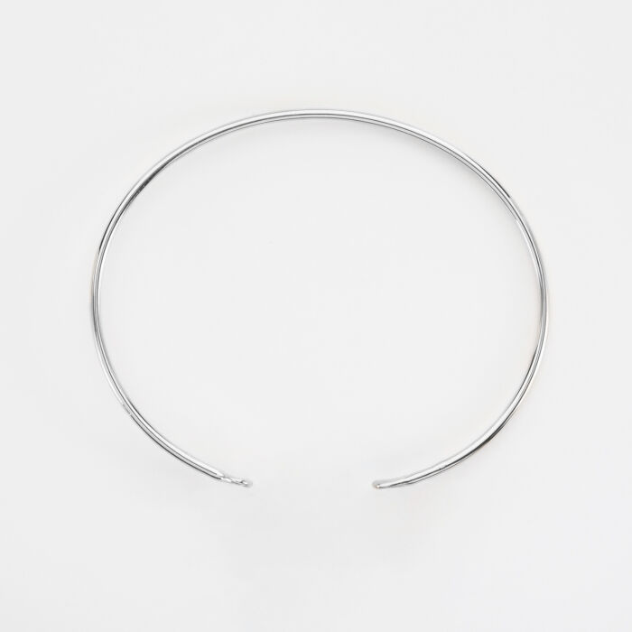 Bracelet jonc argent ouvert à plat