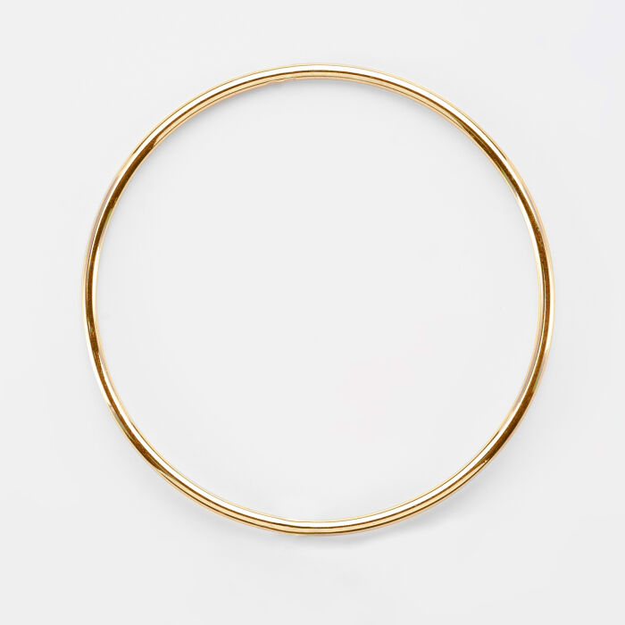 Bracelet enfant jonc plaqué or à plat