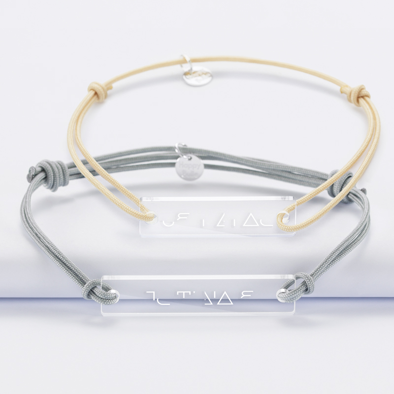 Bracelet Personnalisé Acier Inoxydable Gravé - Cadeau Homme Femme Couples Amis - Gravure Laser