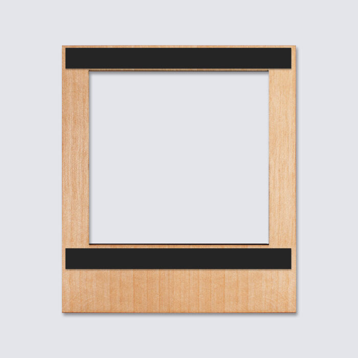Cadre polaroïd Spotify personnalisé gravé bois aimanté grand format 92x108 mm - dos