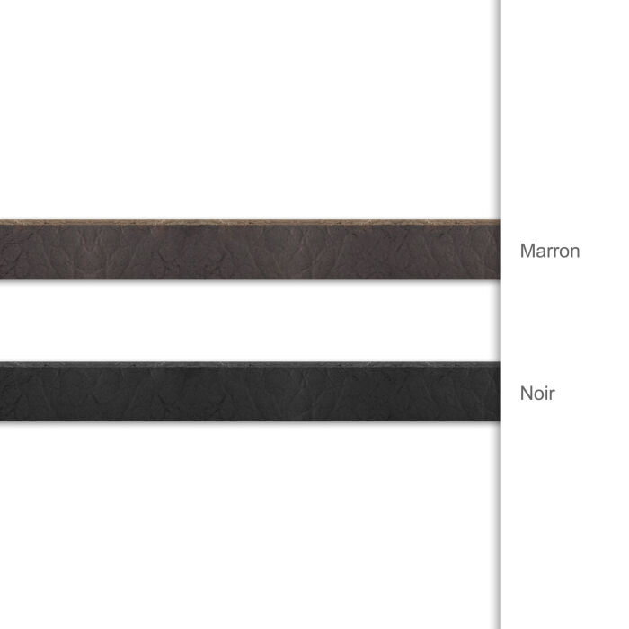 Nuancier homme bracelet cuir plat fermoir gravé acier 10x11