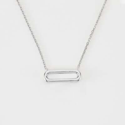 Chaîne ovale ouvert argent - plat