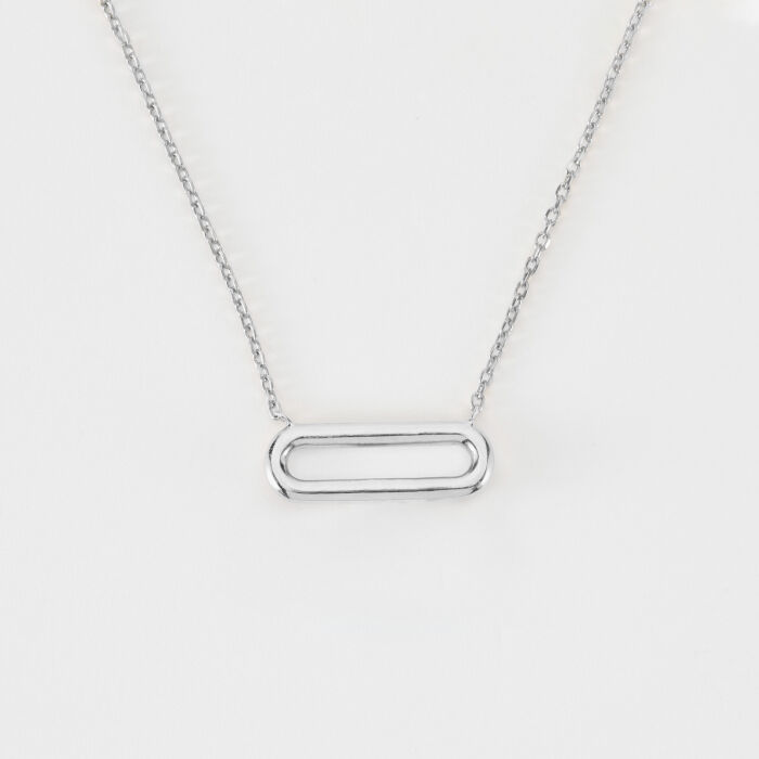 Chaîne ovale ouvert argent - plat