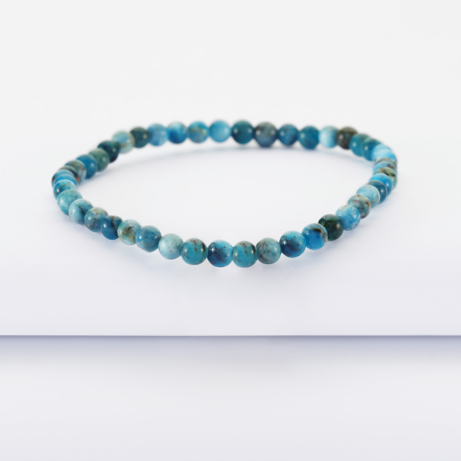 Bracciale Elastico In Acquamarina Naturale Blu &ndash; Perle Rotonde 8/10/12 Mm &ndash; 19 Cm