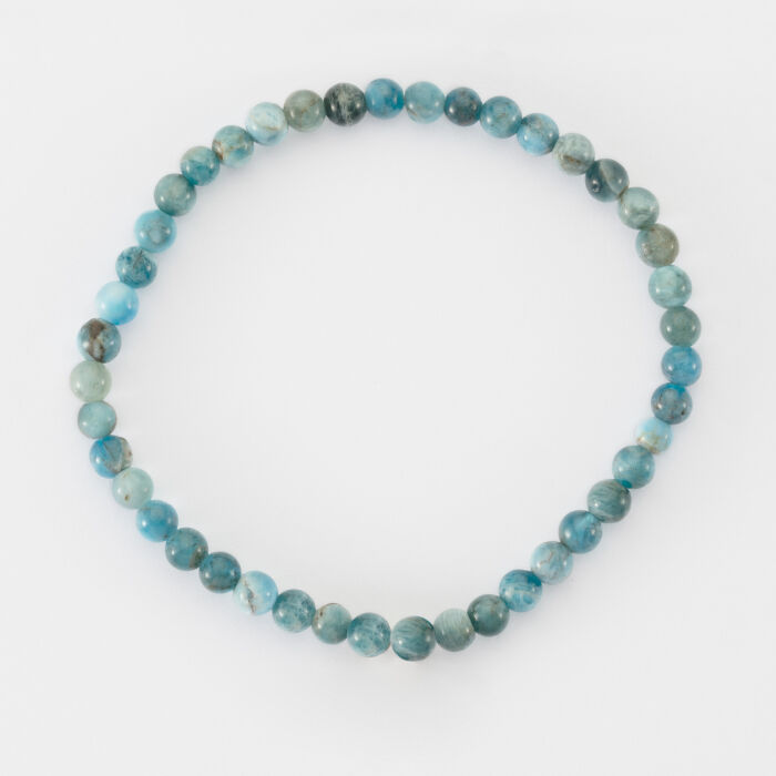 Bracelet perles élastique - face bleu