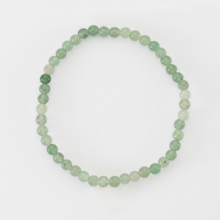 Bracelet perles élastique - face vert