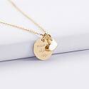 Pendentif Ancien En Forme De Cœur Plaqué Or - Médaille Breloque Vintage - Occasion