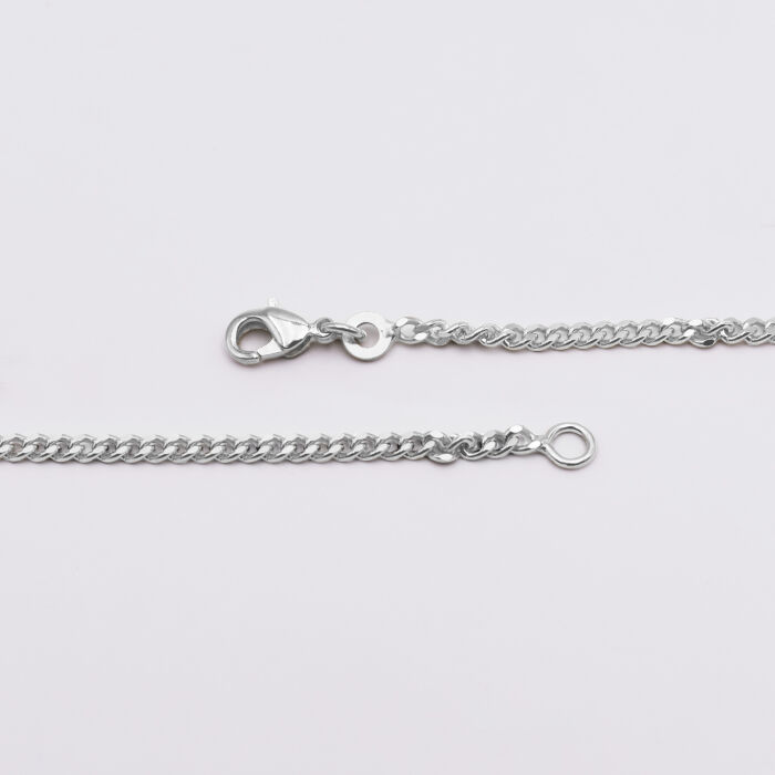 Chaîne gourmette argent - zoom fermoir