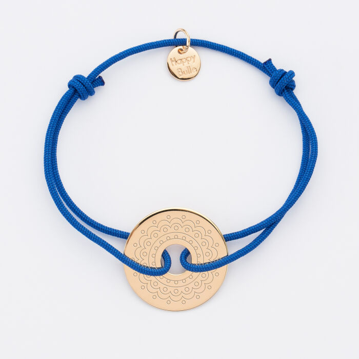 Personalised engraved gold plated target medallion bracelet 20mm - ornament