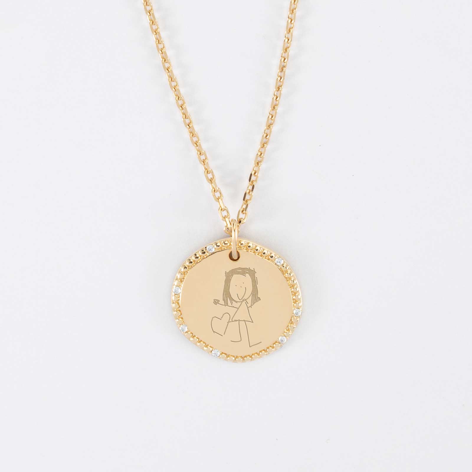 Pendentif Carte Du Bénin En Argent Plaqué Or 14k – Médaillon Rond Gravé "Aventure" – Bijou De Voyage Personnalisé