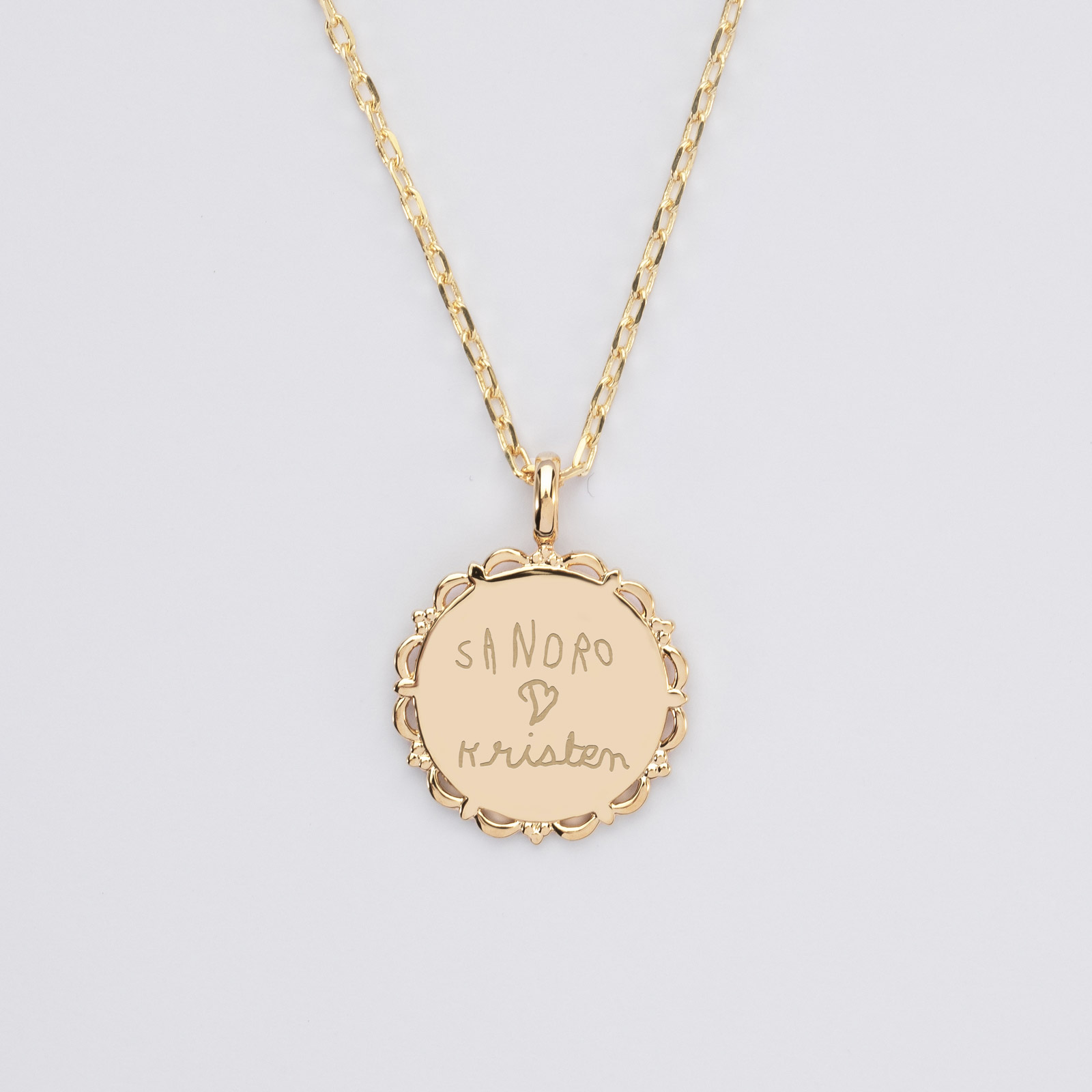 Pendentif Médaille Pampille Vintage Pour Enfant - Couleur Argent - Occasion En Parfait état