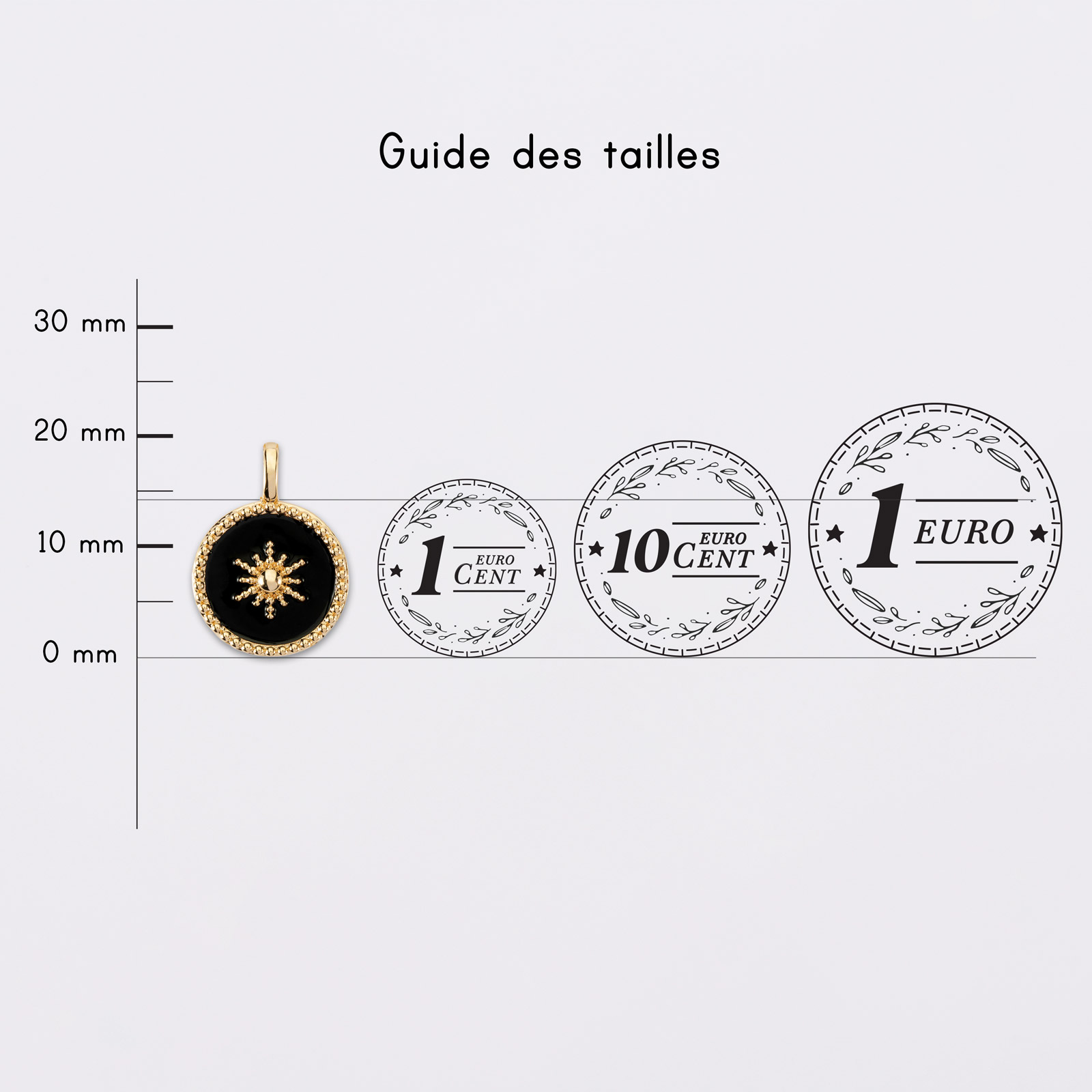 Pendentif Breloque Fleur Émail Noir/Blanc - Plaqué Argent Avec Zircone, Fermoir Mousqueton