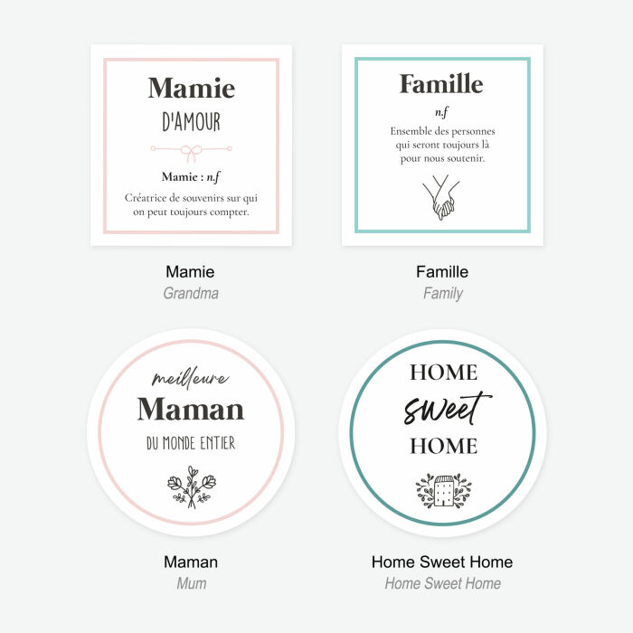 Bougie parfumée personnalisé couvercle bois gravé - choix étiquette