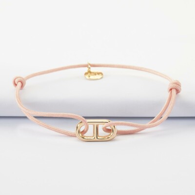 Bracelet maille marine plaqué or 15,4x9 mm - face