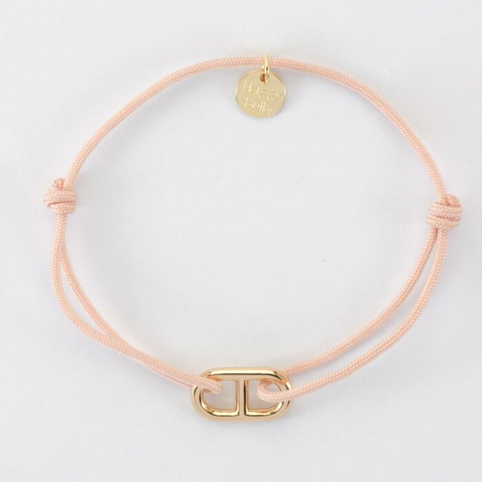 Bracelet maille marine plaqué or 15,4x9 mm - plat