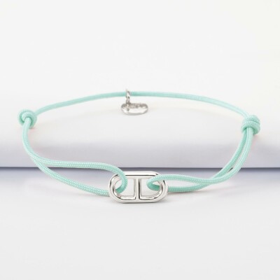 Bracelet maille marine argent 15,4x9 mm - face