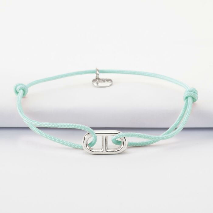 Bracelet maille marine argent 15,4x9 mm - face