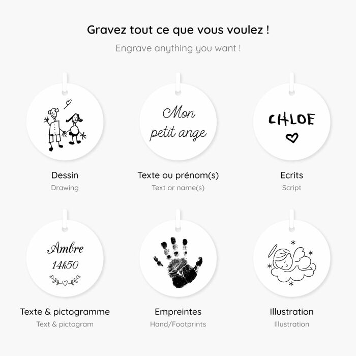 Visuel récapitulatif de gravure - enfant - exemple gravure