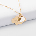 Pendentifs anciens d'occasion en or blanc, jaune et rose 18