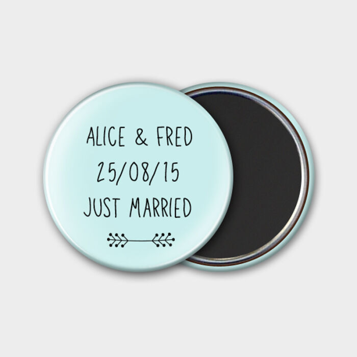 Magnet personnalisé 56mm - texte