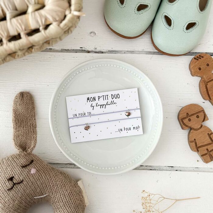 Duo de bracelets argent "Petit coeur" - bijoux