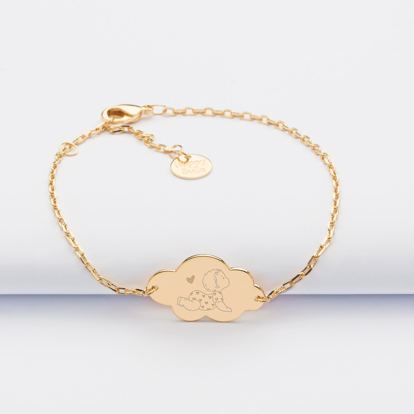Children's Personalised Gold-Plated Chain Bracelet with Engraved