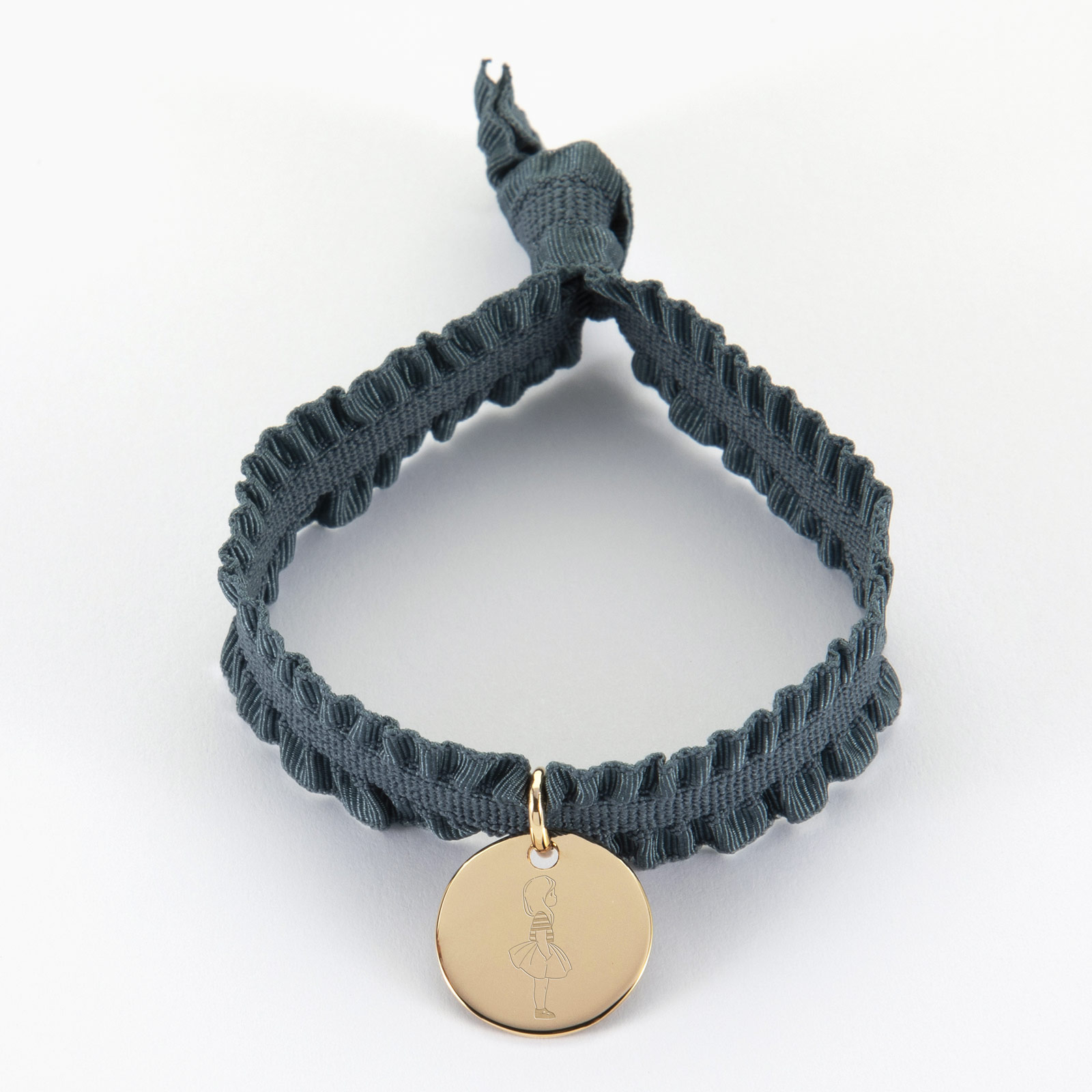Coffret de bracelets cordons élastiques interchangeables HappyBulle x Marie  Savart pour enfant personnalisés illustration médaille plaqué or gravée 15  mm