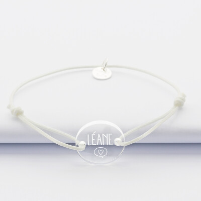 Bracelet enfant phosphorescent personnalisé médaille gravée acrylique - 1