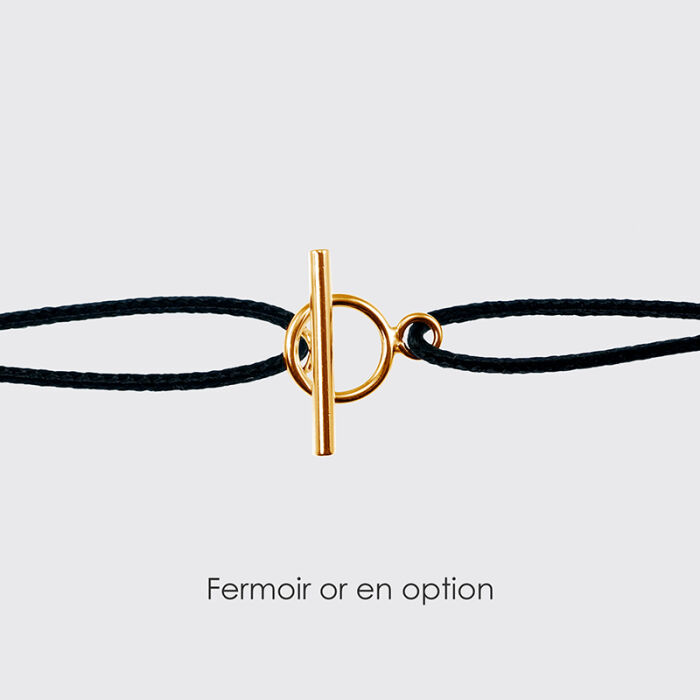 Fermoir femme plaqué or en option cordon