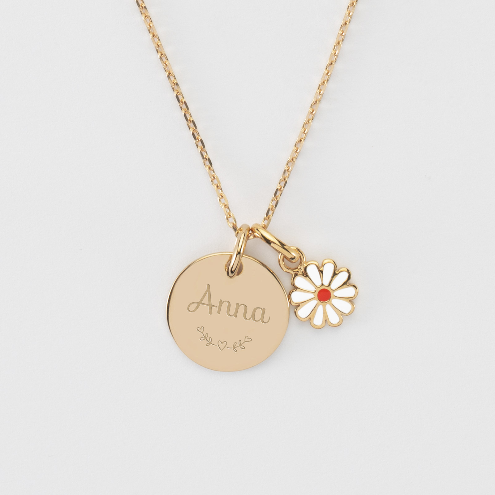 MJ_MAP_612 Pendentif En Argent Sterling Plaqué Or 14 Carats De 24 Mm De