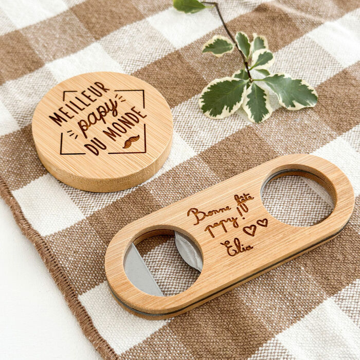 Décapsuleur rond bois et allongé - ambiance