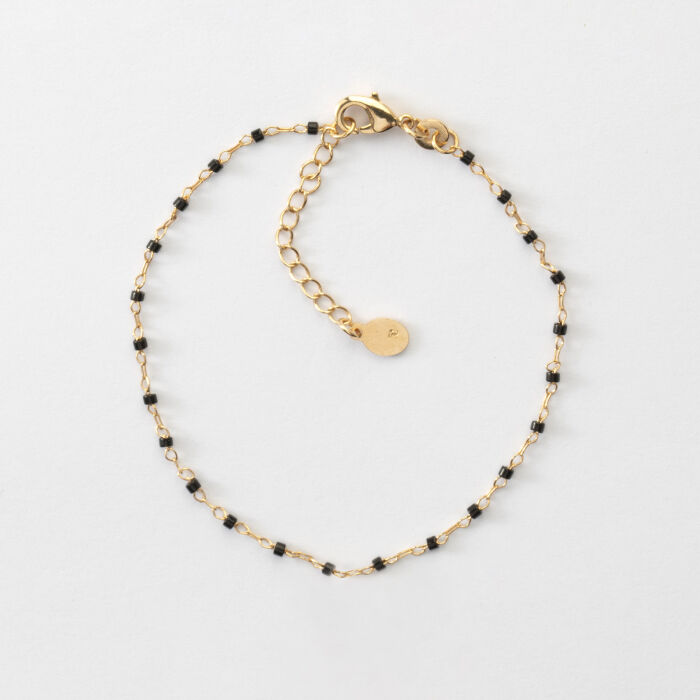 Bracelet perles Miyuki colorées - noir